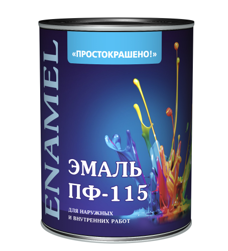 Эмаль ПФ-115 "ПРОСТОКРАШЕНО" белая 0,9кг /14/ 