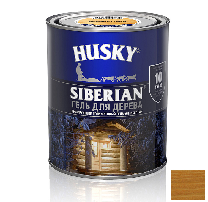 Гель для дерева HUSKY SIBERIAN полуматовый орегон /2,7л/ /3шт/