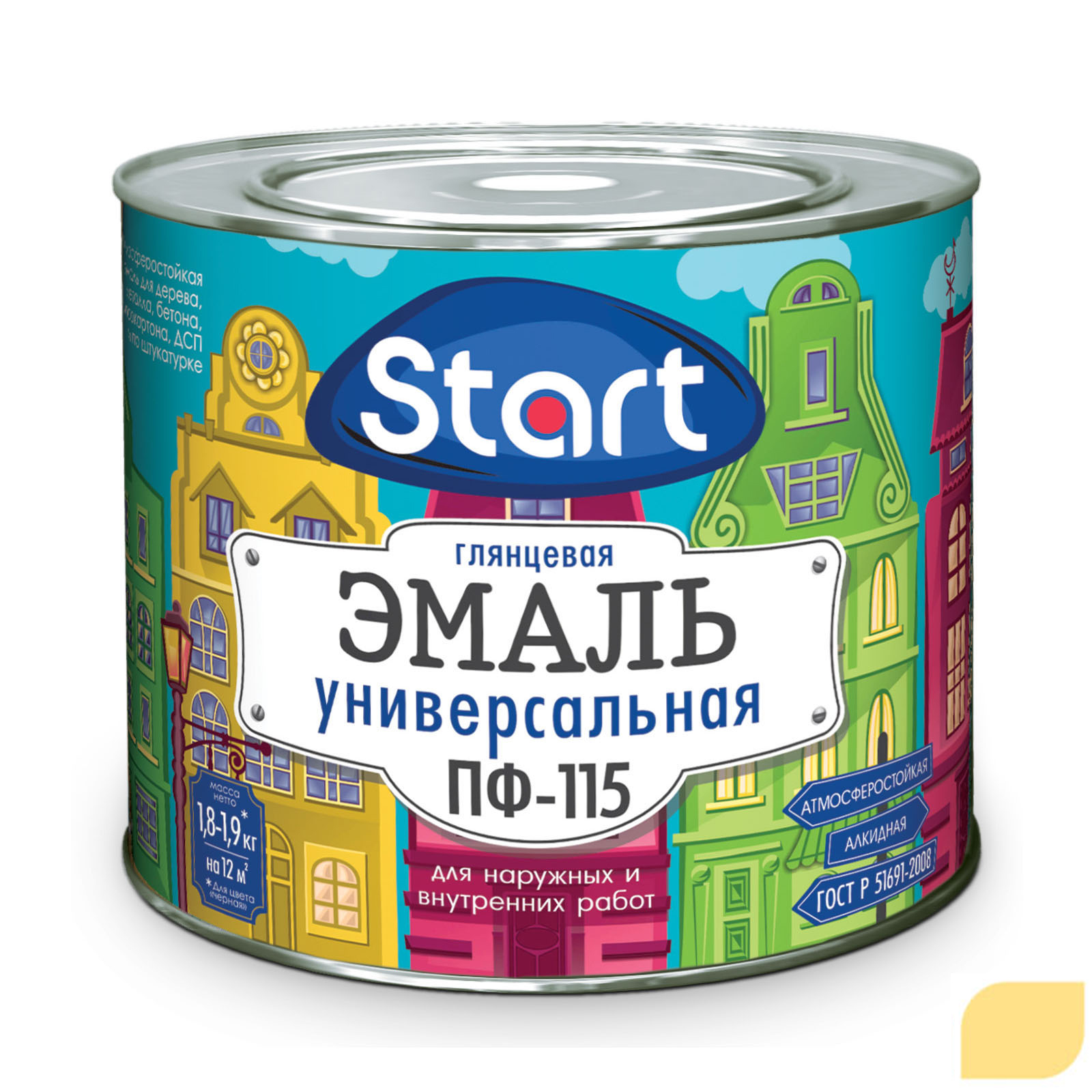 Эмаль ПФ-115 кремовый  "Старт" (2,7кг) (6) Сайвер ЗАКАЗ