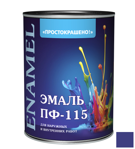 Эмаль ПФ-115 "ПРОСТОКРАШЕНО" васильковая 2,7кг /6/ 