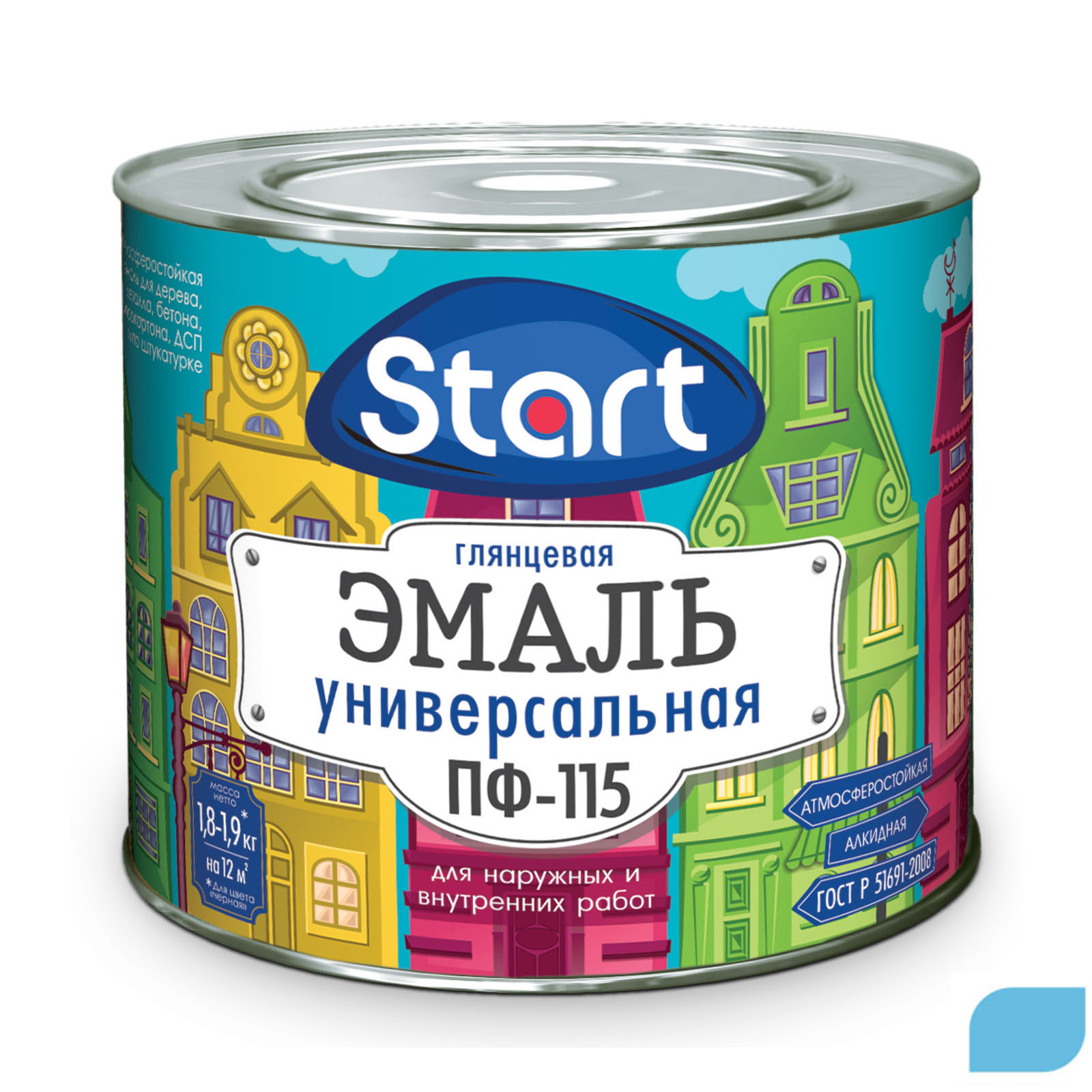 Эмаль ПФ-115 светло-голубой  "Старт" (2,7кг)(6) Сайвер (р) ЗАКАЗ