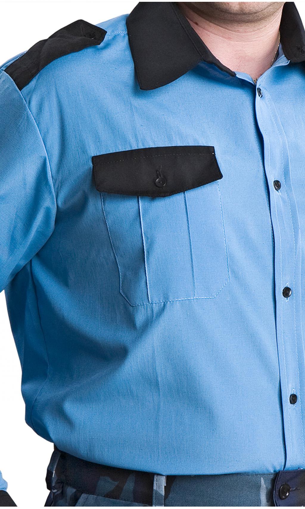 Рубашка охранника длин.рукав голубая (р.44/170-176)