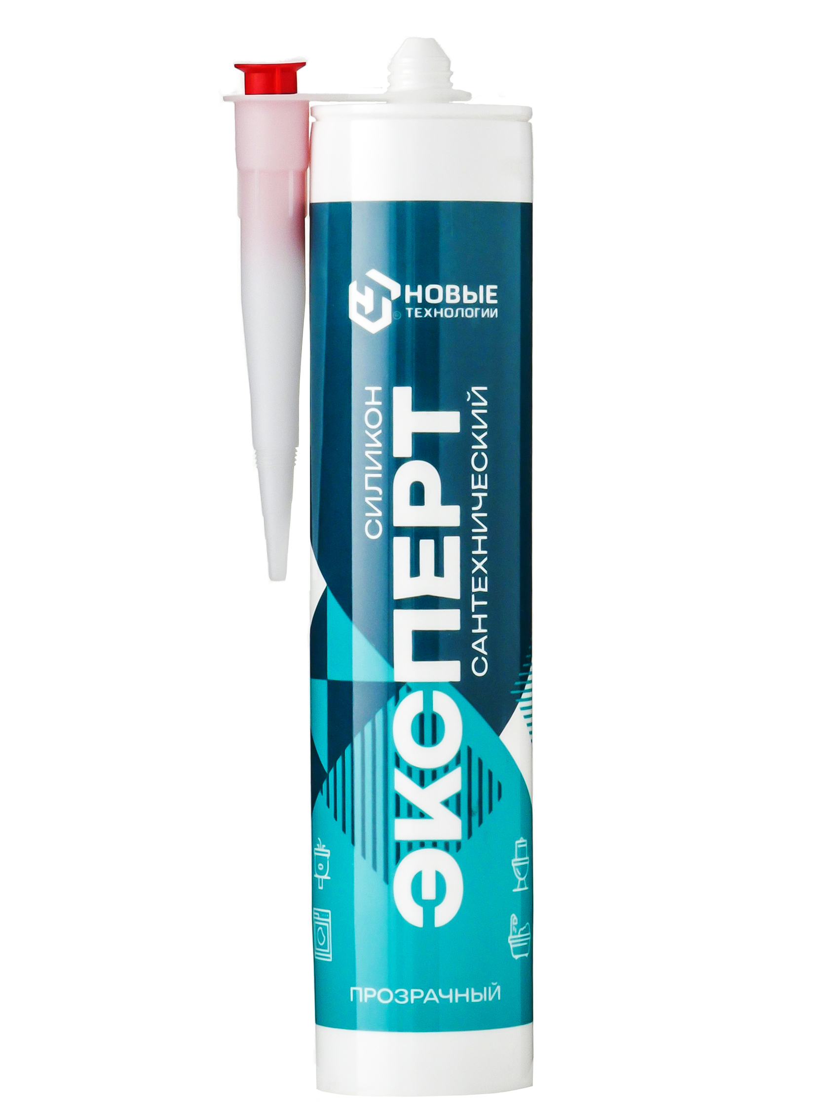 Герметик силикон сантехнический прозрачный ЭКСПЕРТ