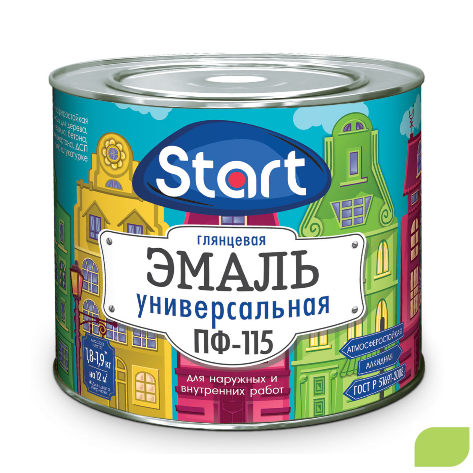Эмаль ПФ-115 салатный  "Старт" (0,4кг)  (28) Сайвер (р) ЗАКАЗ