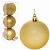 Шары новогодние (3шт) ф7см Матовый золото (183-904)