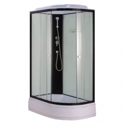 Душ. кабина ВМ-3005 низ. поддон, задняя стенка белая, стекло матовое  / 100*100*215 /
